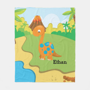 Adorable Dinosaur Fleece Blanket