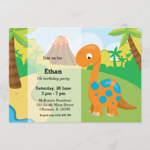 Adorable dinosaur invitation
