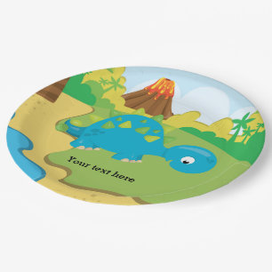 Adorable Dinosaur Paper Plate