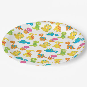 Adorable Dinosaur Paper Plate