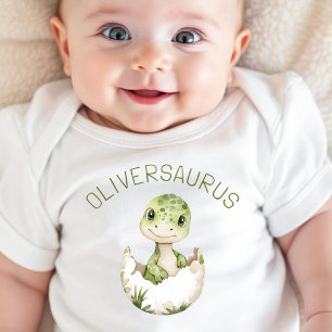 Adorable Dinosaur Personalized Dino Babysaurus Baby Bodysuit