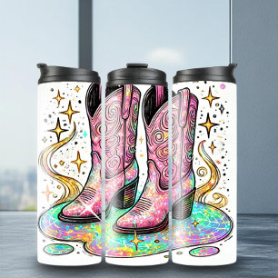 Adorable Disco Cowgirl Boots Tumbler