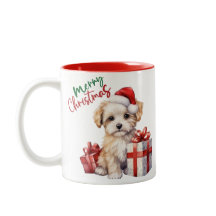 Adorable Dog Christmas Mug