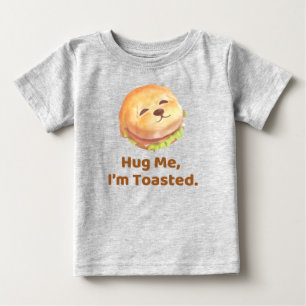 Adorable Dog Face Burger Pattern Baby T-Shirt