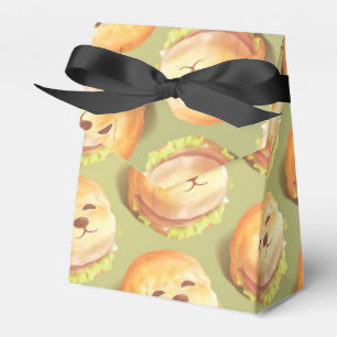 Adorable Dog Face Burger Pattern Favor Box