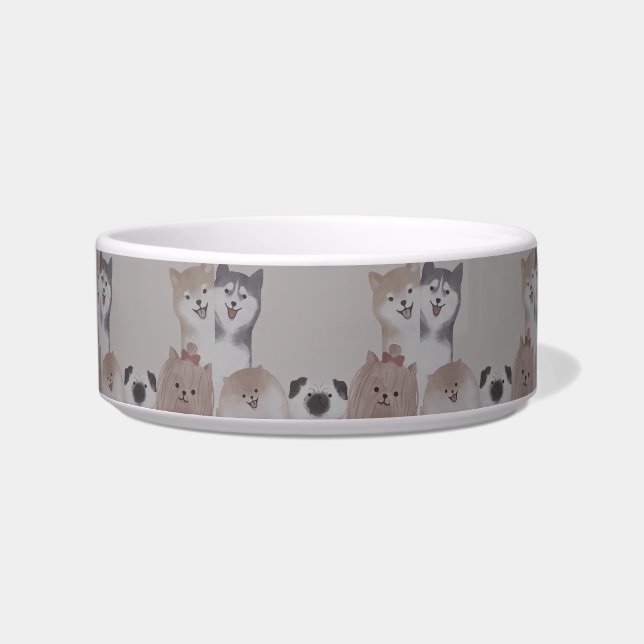 Adorable Dog Frame Design  Bowl (Front)