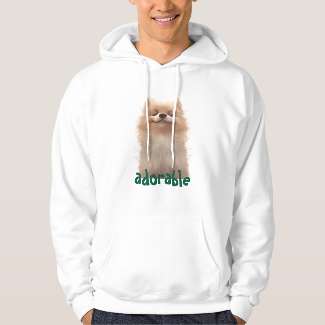 Adorable Dog Illustration Hoodie - Perfect for Pet (Front)