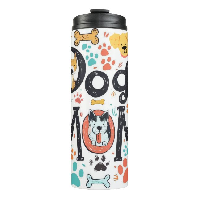Adorable Dog Mom Thermal Tumbler (Front)