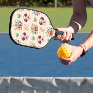 Adorable Dog Pattern Pickleball Paddle