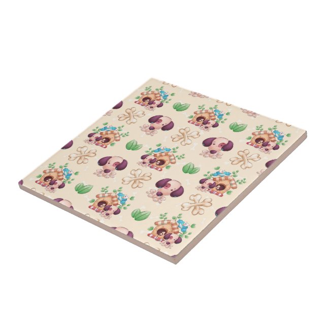 Adorable Dog Pattern  Tile (Side)
