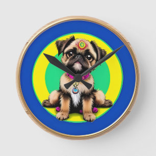 Adorable Dog Round Clock