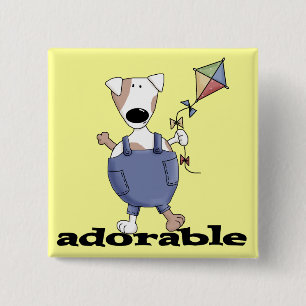 Adorable Dog T-shirts and Gifts 2 Inch Square Button