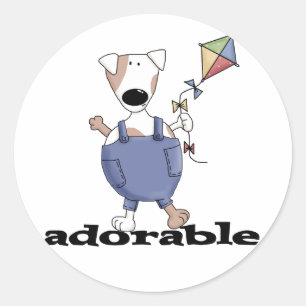 Adorable Dog T-shirts and Gifts Classic Round Sticker