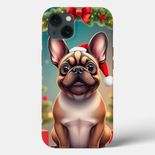 Adorable Dog Wearing Santa Hat iPhone 13 Case