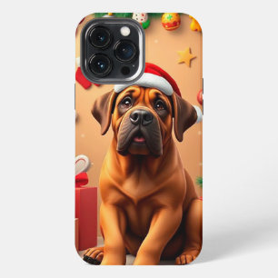 Adorable Dog Wearing Santa Hat iPhone 13 Pro Max Case