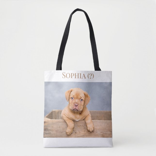 Adorable Dogue de Bordeaux puppy, Tote (Front)