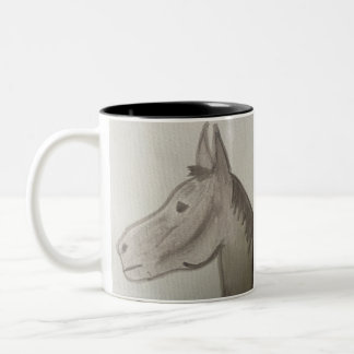 Adorable donkey Two-Tone coffee mug