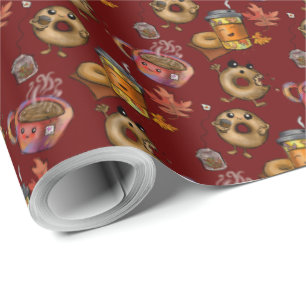 Adorable Donuts and Tea All-Over Print Apron Wrapping Paper