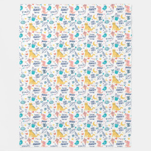 Adorable Doodle Animals Fleece Blanket