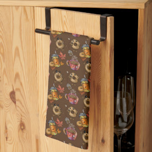 Adorable Doughnuts and Tea Kitchen Towel