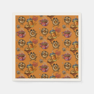 Adorable Doughnuts and Tea Napkin