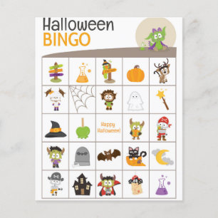 Adorable Dragon Halloween BINGO Board!