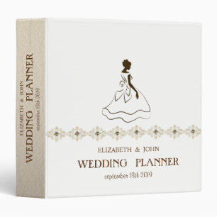 Adorable Dress Personalized Bridal Planner Binder