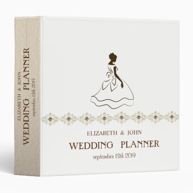 Adorable Dress  Personalized Bridal Planner Binder (Front/Spine)