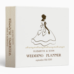 Adorable Dress Personalized Bridal Planner Binder
