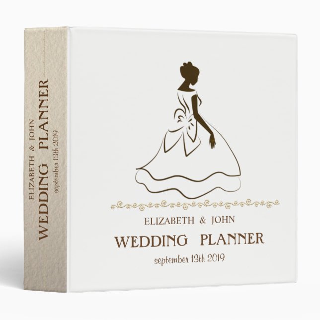 Adorable Dress  Personalized Bridal Planner Binder (Front/Spine)