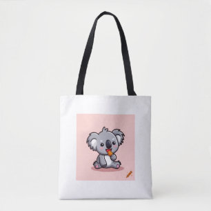 "Adorable Drooling Koala: Cute Cartoon Design Bag" Tote Bag