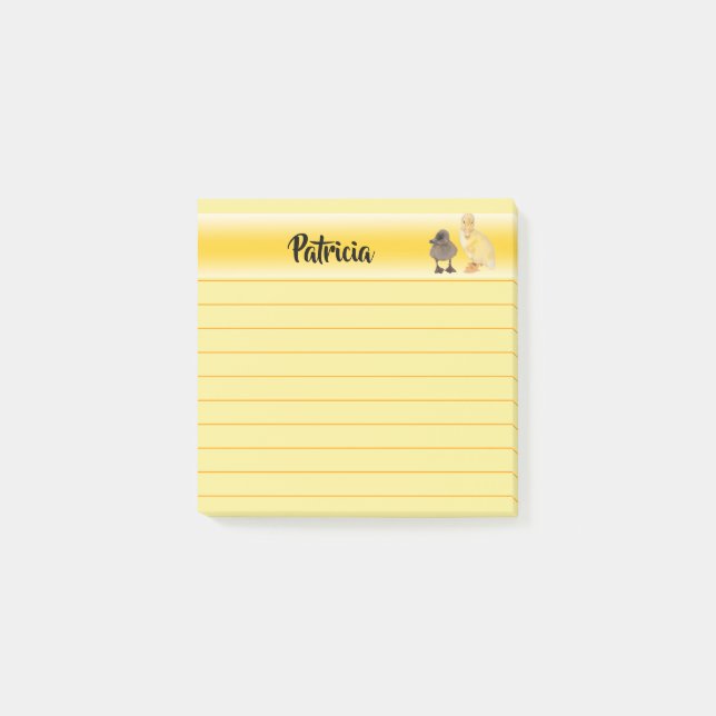 Adorable Ducklings Photography Lined Post-it Notes (Front)