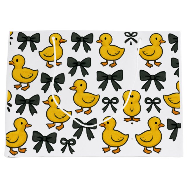 Adorable Ducks & Bows Gift Bag (Front)