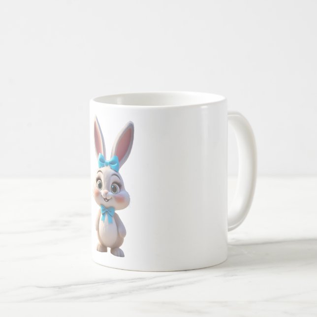 Adorable Easter Bunny – Kawaii Holiday Delight Coffee Mug (Front Right)