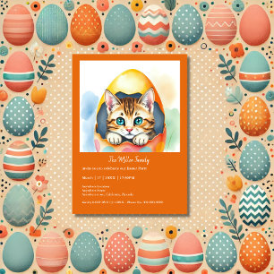 Adorable Easter Kitten in Colourful Egg