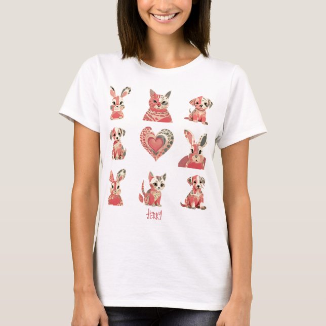 Adorable Easter Pet Love T-Shirt (Front)
