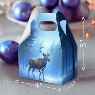 Adorable Editable Winter Wonderland Christmas Favor Box