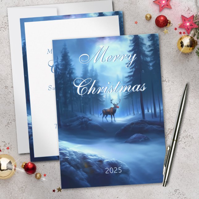  Adorable Editable Winter Wonderland Christmas Holiday Card (Creator Uploaded)