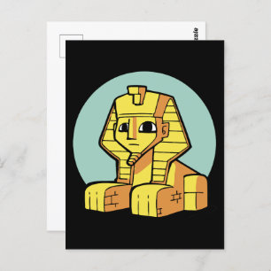 Adorable Egyptian Great Sphinx Postcard