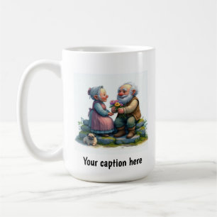 Adorable Elderly Munchkins in Vintage Clothes Coffee Mug