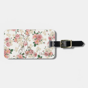 Adorable Elegant Dress,Floral Pattern-Personalized Luggage Tag