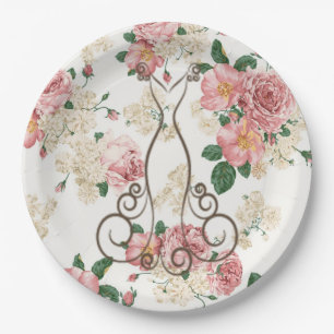 Adorable Elegant Dress,Floral Pattern-Personalized Paper Plate