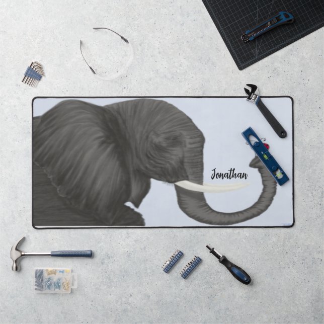 Adorable Elephant and Cute Ladybug Desk Mat (Workstation)