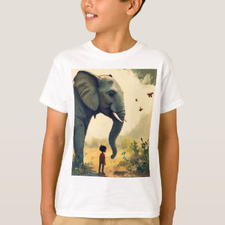"Adorable Elephant Cartoon T-Shirt – A Delight for