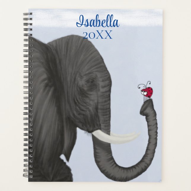 Adorable éléphant et mignonne coccinelle (Devant)