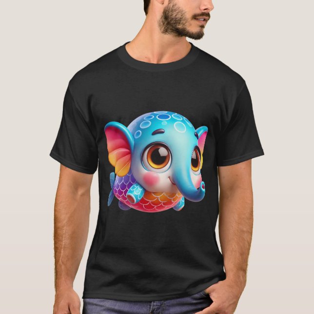 Adorable Elephant Fish T-Shirt (Front)