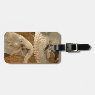 ADORABLE ELEPHANTS LUGGAGE TAG