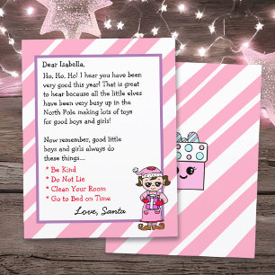 Adorable Elf Personalized Letter from Santa