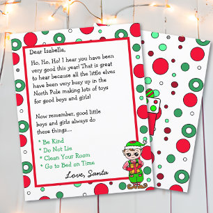 Adorable Elf Personalized Letter from Santa