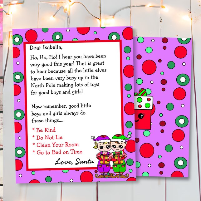 Adorable Elf Personalized Letter from Santa (Creator Uploaded)